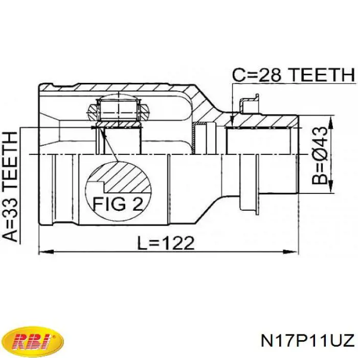 Comprar N17P11UZ RBI Fuelle de palier delantero exterior