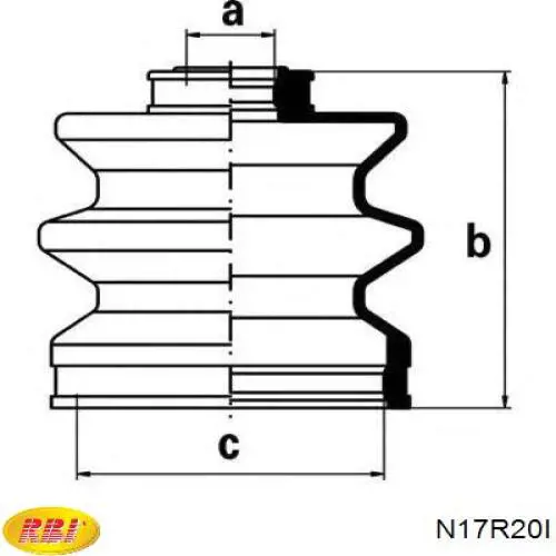 Comprar N17R20I RBI Fuelle de semieje delantero interior