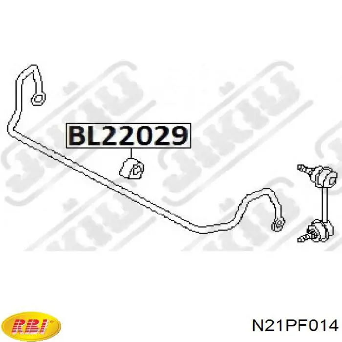 N21PF014 RBI casquillo de barra estabilizadora delantera