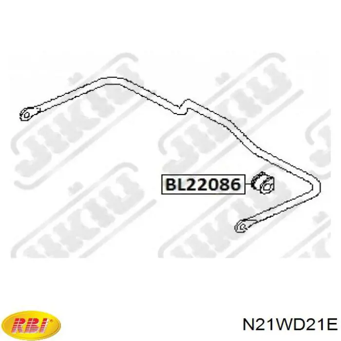 N21WD21E RBI casquillo de barra estabilizadora trasera