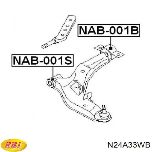 N24A33WB RBI silentblock de suspensión delantero inferior