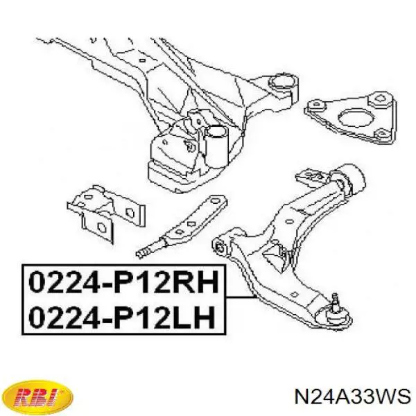 N24A33WS RBI silentblock de suspensión delantero inferior