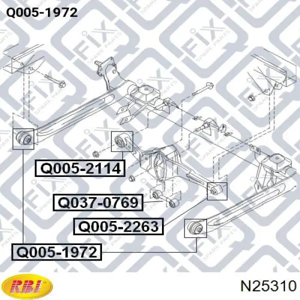 N25310 RBI Silentblock del puente trasero