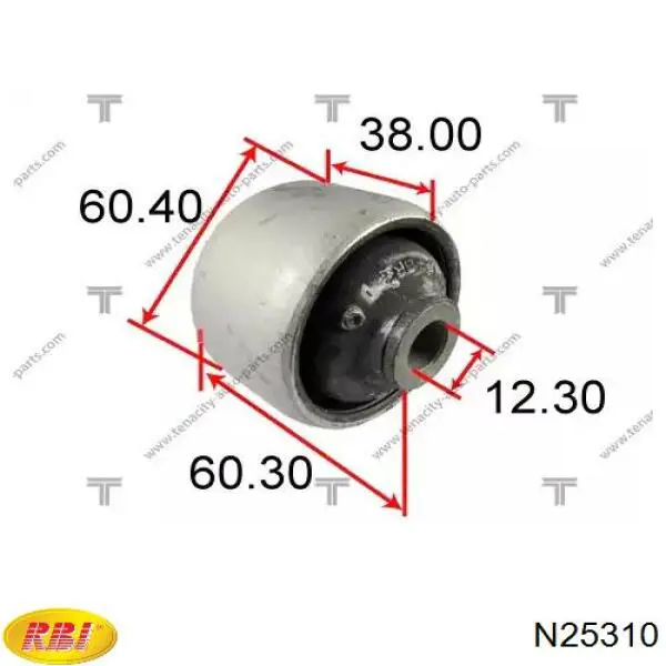 Silentblock del subchasis trasero RBI N25310 precio, desde 8,46 EUR