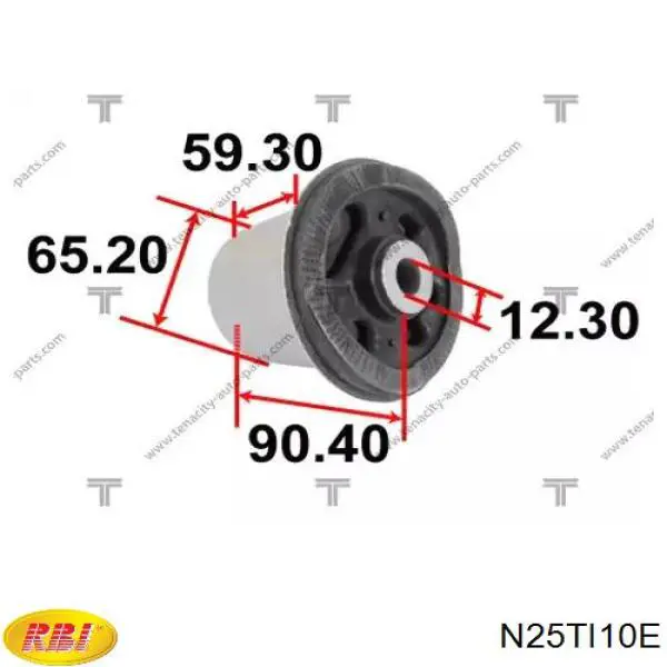 N25TI10E RBI suspensión, cuerpo del eje trasero
