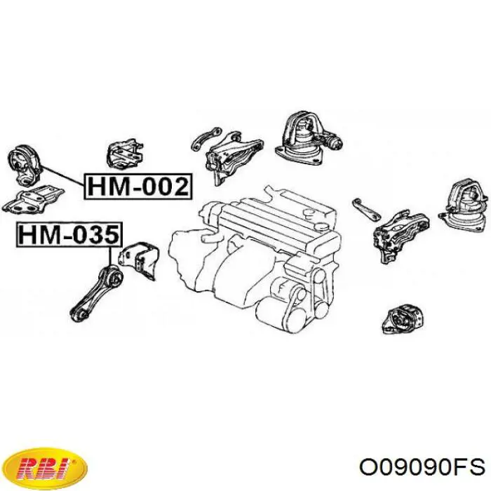 Comprar O09090FS RBI Soporte de motor delantero