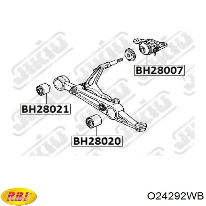 Silentblock de brazo de suspensión RBI O24292WB precio, desde 13,14 EUR