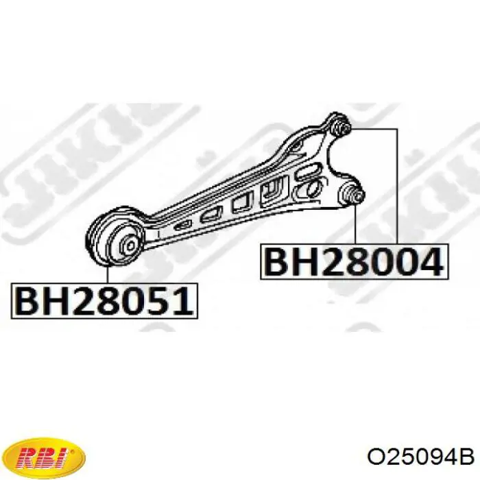 O25094B RBI Buje delantero del brazo longitudinal trasero