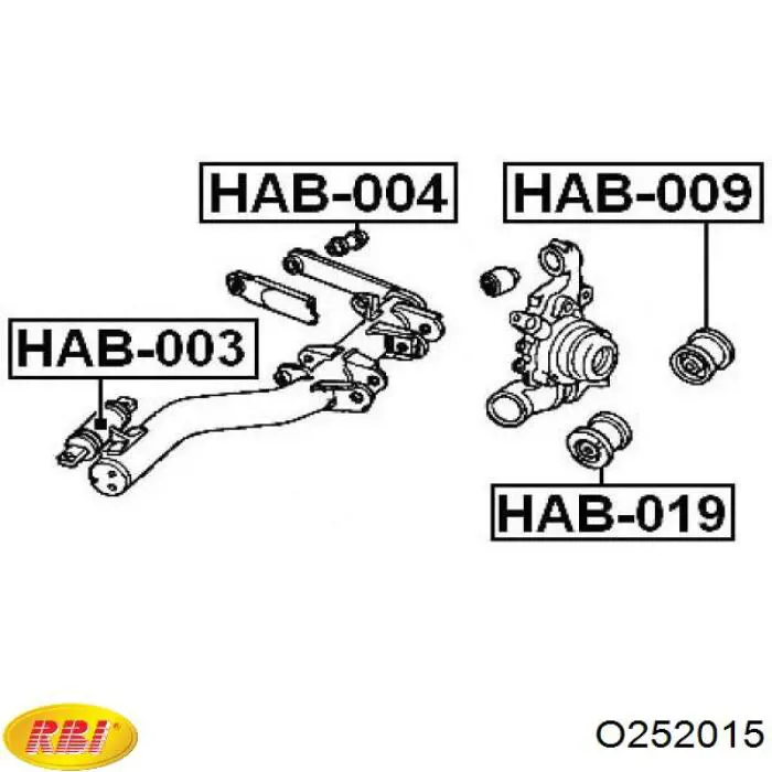 Comprar O252015 RBI Buje del brazo inferior trasero