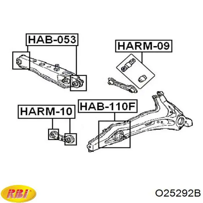 Comprar O25292B RBI Buje del brazo longitudinal trasero