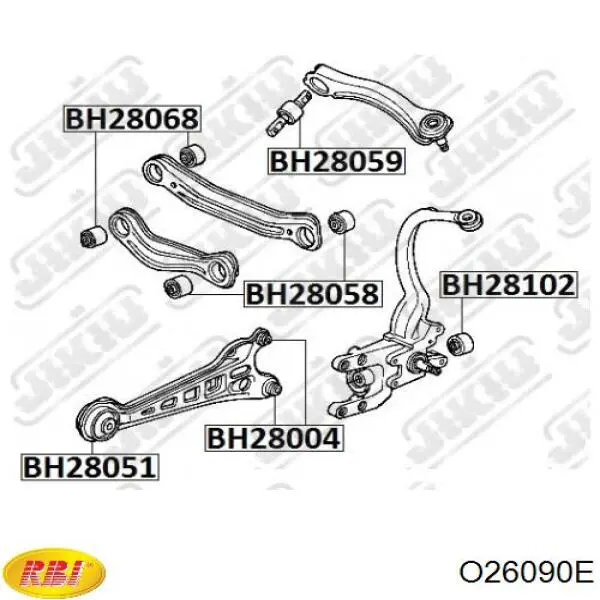 O26090E RBI silentblock de mangueta trasera
