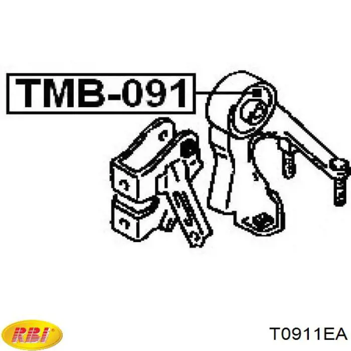 T0911EA RBI soporte de motor trasero
