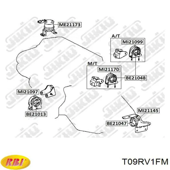 S2281035 Polcar soporte motor delantero