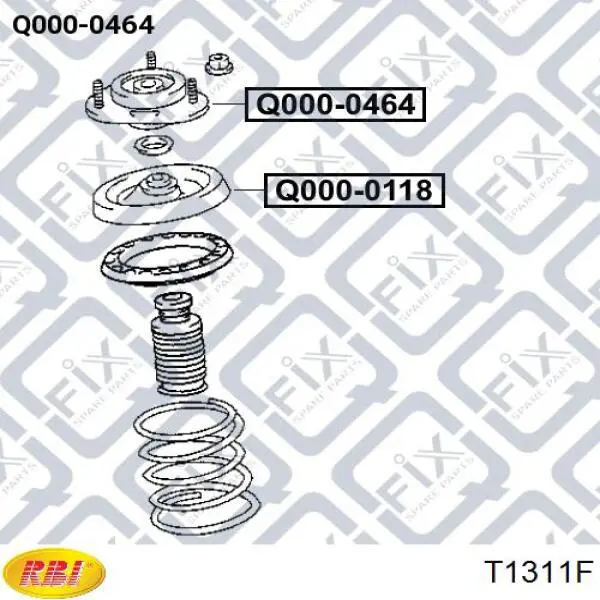 T1311F RBI soporte amortiguador delantero