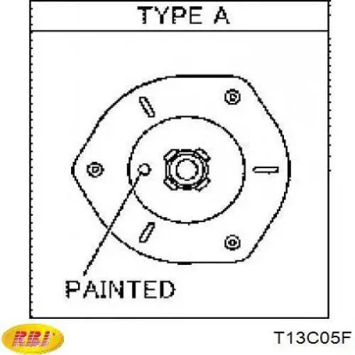 T13C05F RBI soporte amortiguador delantero