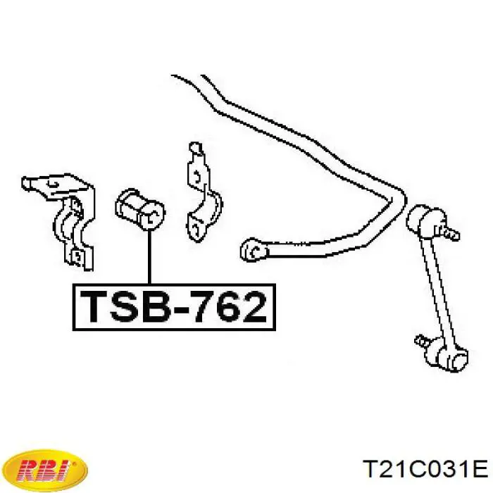 T21C031E RBI casquillo de barra estabilizadora trasera