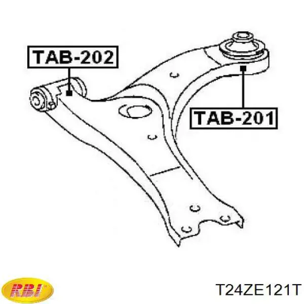 T24ZE121T RBI silentblock de suspensión delantero inferior