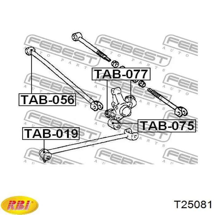 Comprar 4872520070 Toyota Silentblock de brazo transversal de suspensión trasera