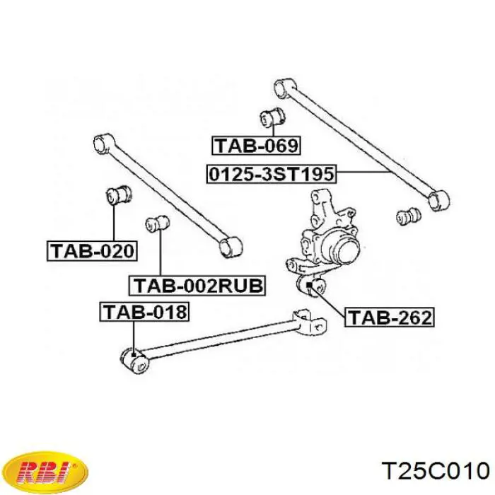 Comprar T25C010 RBI Buje exterior del brazo transversal trasero