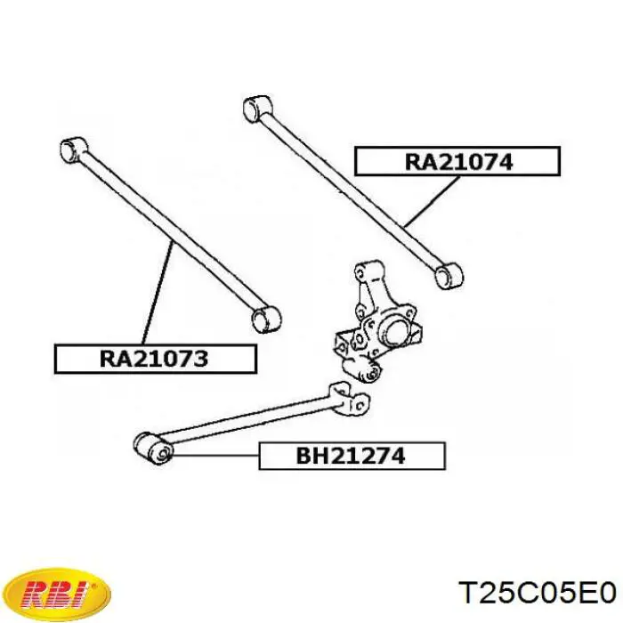 Comprar T25C05E0 RBI Silentblock de brazo longitudinal trasero