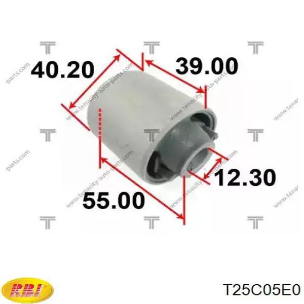 T25C05E0 RBI Silentblock de brazo longitudinal trasero