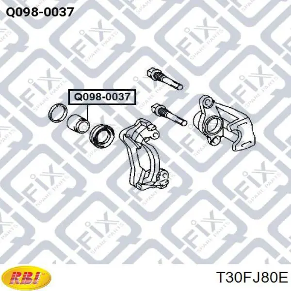 T30FJ80E RBI émbolo, pinza del freno trasera