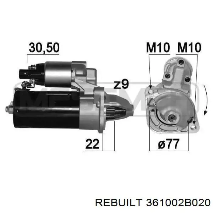 361002B020 Rebuilt motor de arranque