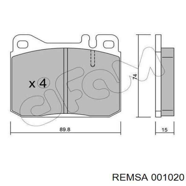 0010.20 Remsa pastillas de freno delanteras