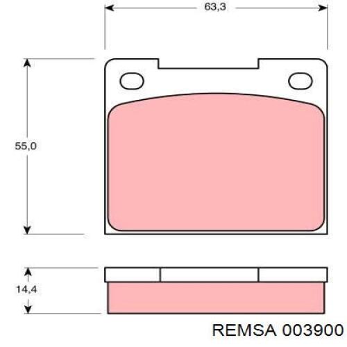 0039.00 Remsa pastillas de freno traseras