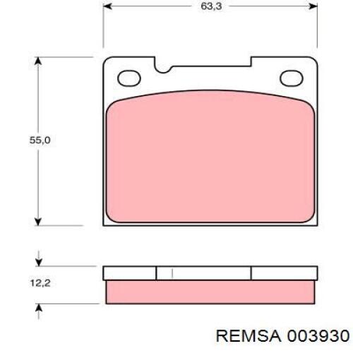 0039.30 Remsa pastillas de freno traseras