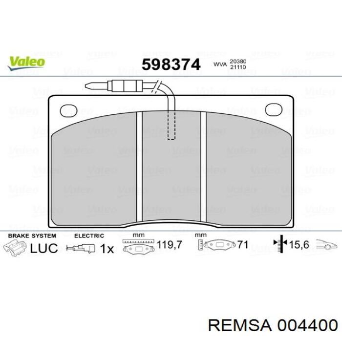 0044.00 Remsa pastillas de freno delanteras