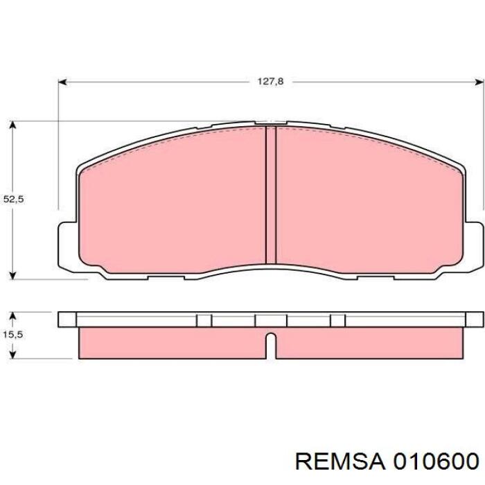 0106.00 Remsa pastillas de freno delanteras