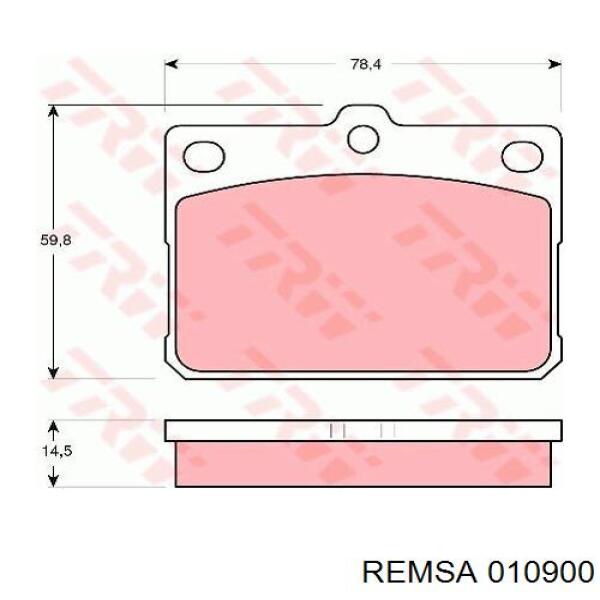 010900 Remsa pastillas de freno delanteras