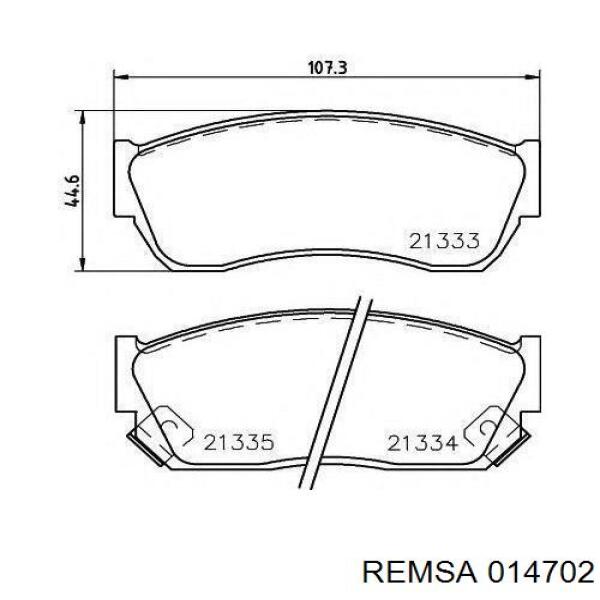 0147.02 Remsa pastillas de freno delanteras