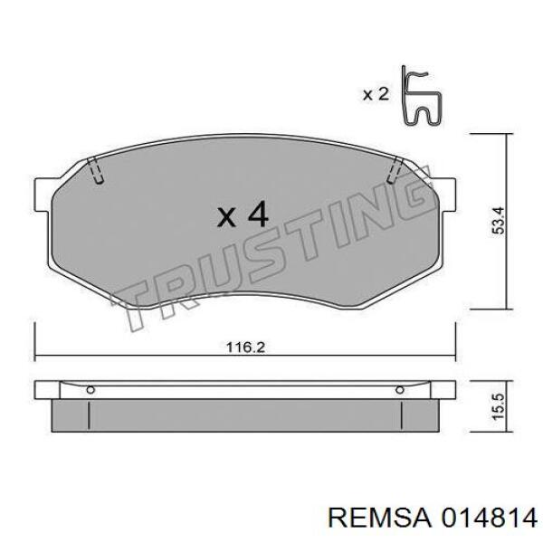 0148.14 Remsa pastillas de freno delanteras