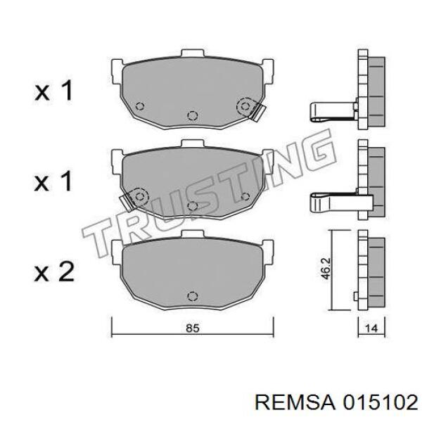 0151.02 Remsa pastillas de freno traseras