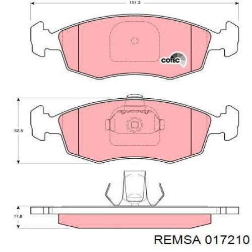 Pastillas de freno delanteras Fiat Punto 2 188