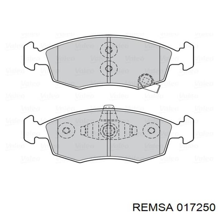 Pastillas de freno delanteras Remsa 017250