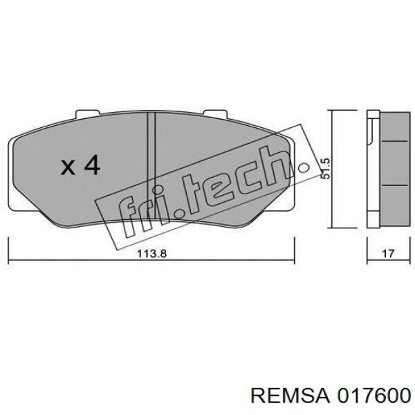 017600 Remsa pastillas de freno delanteras