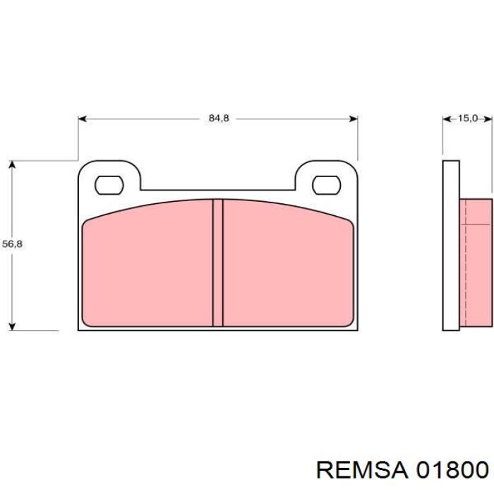 01800 Remsa pastillas de freno delanteras