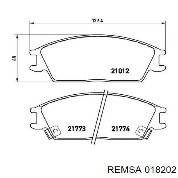 018202 Remsa pastillas de freno delanteras