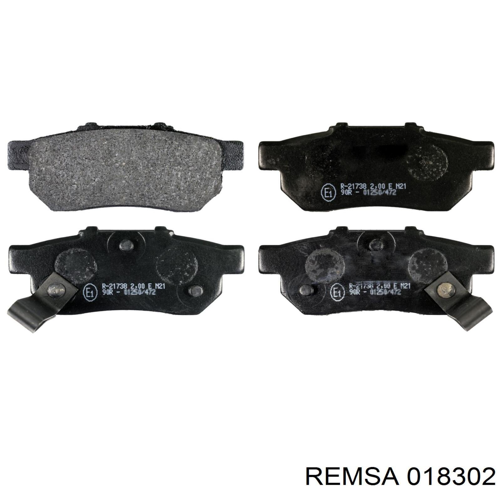 018302 Remsa pastillas de freno traseras