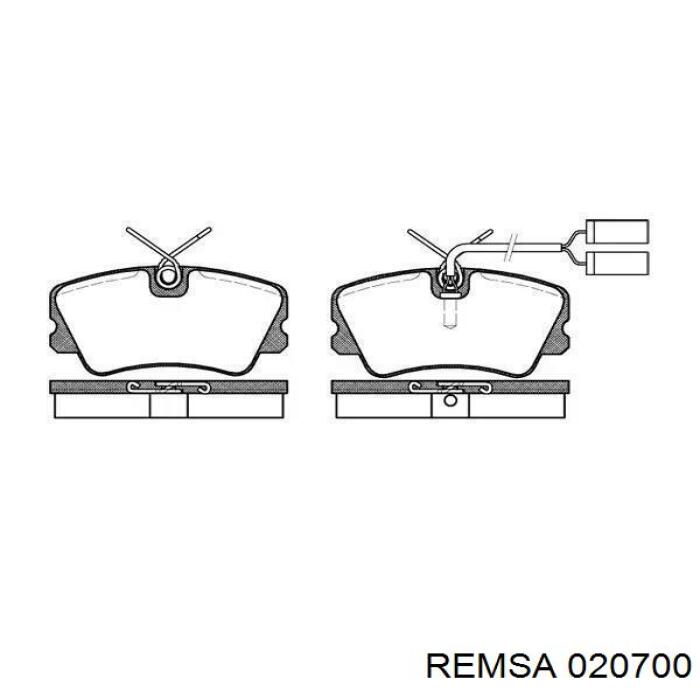 020700 Remsa pastillas de freno delanteras