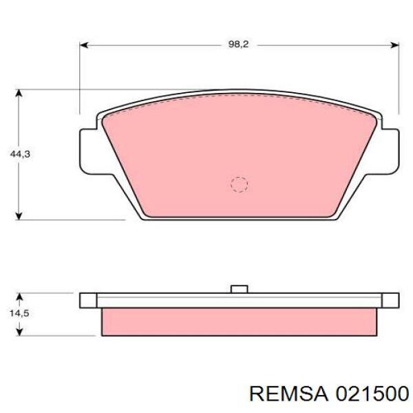 Pastillas traseras de freno Remsa 021500 precio, desde 26,94 EUR