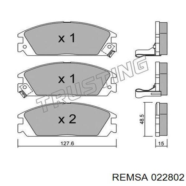 022802 Remsa pastillas de freno delanteras