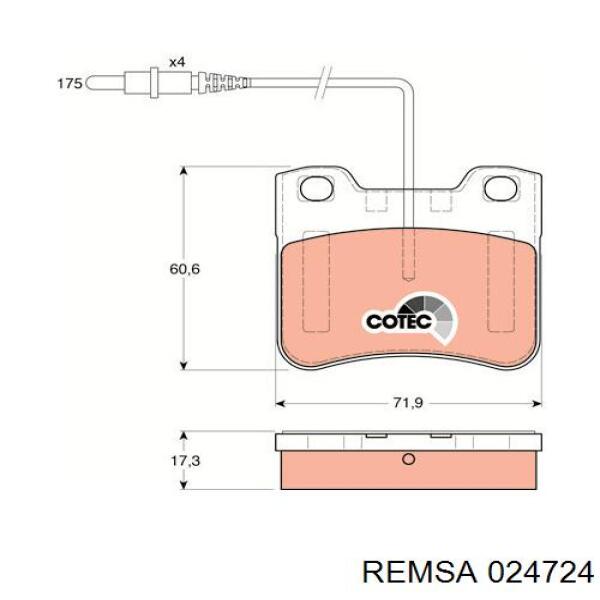 0247.24 Remsa pastillas de freno delanteras