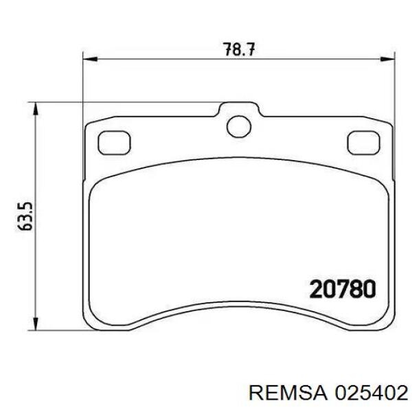 Comprar 025402 Remsa Pastillas delanteras de freno