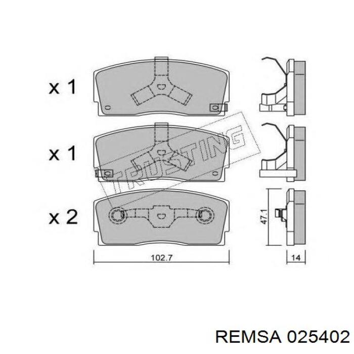 Pastillas freno delanteras Remsa 025402 precio, desde 16,25 EUR