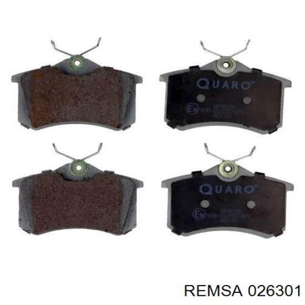 Comprar 026301 Remsa Pastillas de freno traseras