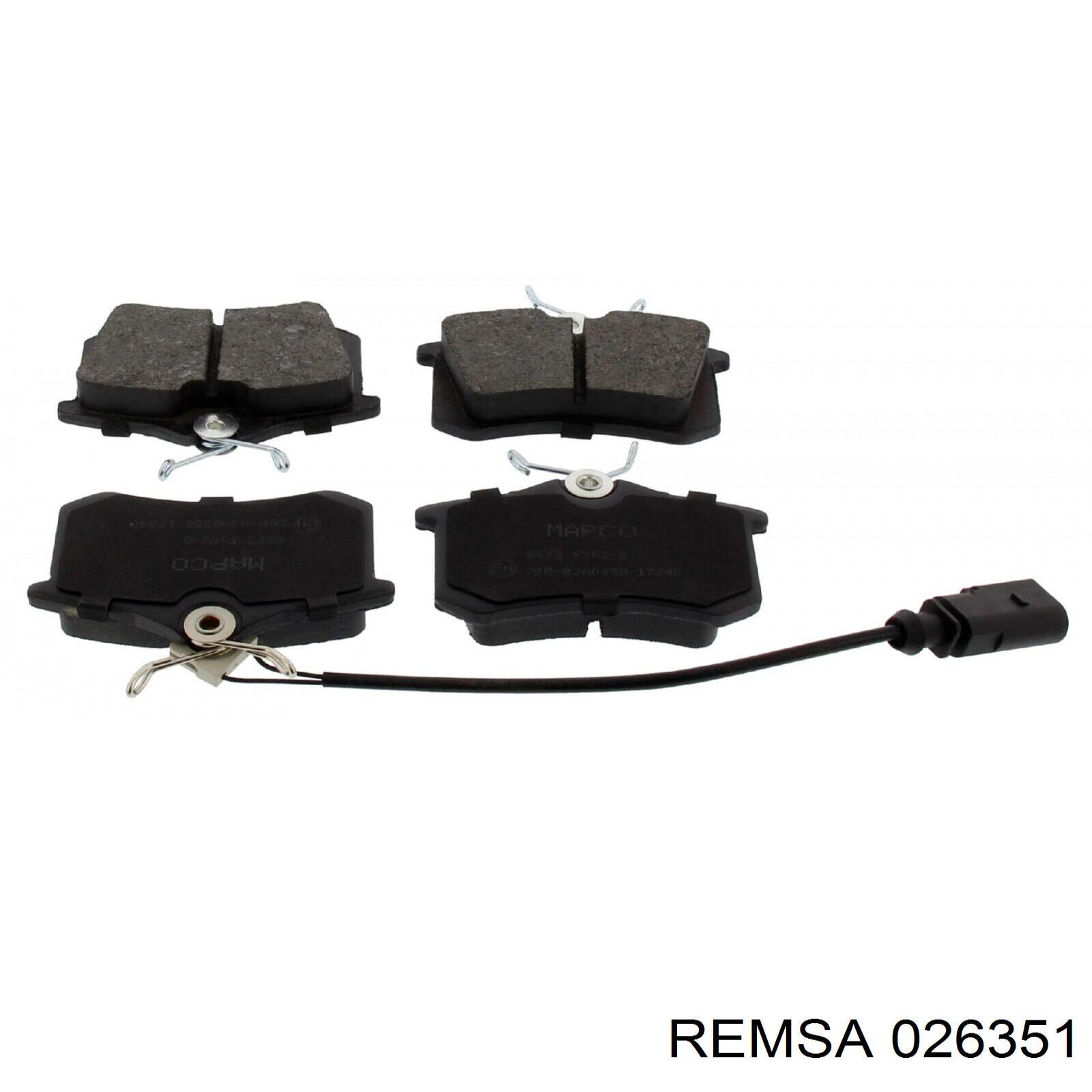 Comprar 026351 Remsa Pastillas de freno traseras